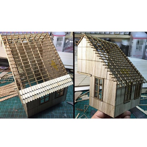 Wood house kits 35 scale - house, 1/35