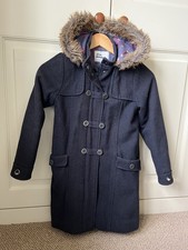Girls Navy Duffle Coat Age 10 Years Vertbaudet