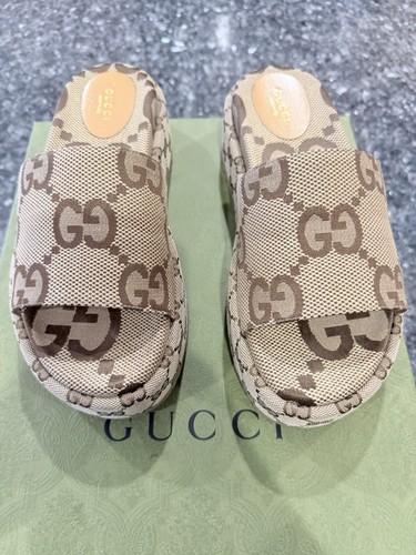 Gucci macro canvas - canvas, camel