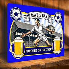 Personalised Leeds Football Bar Sign Custom Stadium Home Pub Metal Plaque Gift