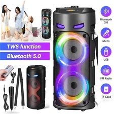 3000W Portable Bluetooth Speaker Sub woofer Heavy Bass Sound System Party+Remote