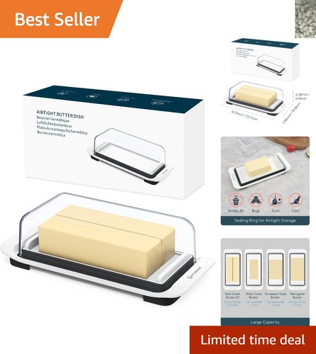 Elegant plastic butter dish - plastic,