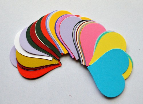 Asst coloured heart shaped - 35,
