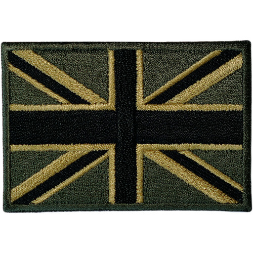 Green flag patch iron sew - green,