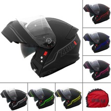ZORAX ZOR-838 DVS Flip Up Front Motorbike Helmets Motorcycle & Sun Visor On Road