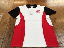 GENUINE SUPER AGURI F1 White polo shirts Honda Bridgestone (SIZE MEDIUM)
