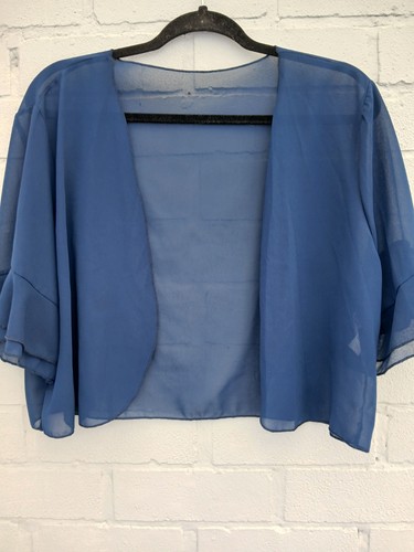 Shein navy chiffon bolero - navy,