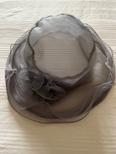 Ladies Grey Wedding Hat, Formal occasion, Day at the Races.