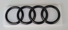Audi Rings Front Grille Emblem Badge Black  273mm