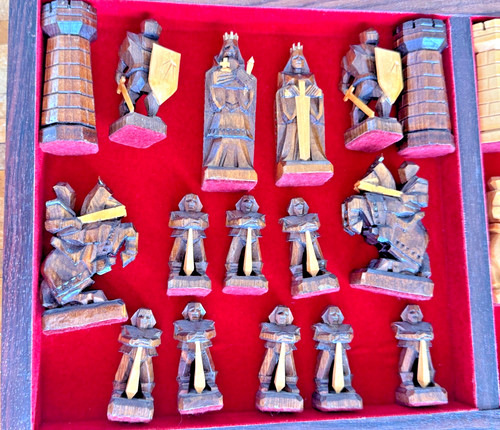 Vintage hand carved wooden - vintage,