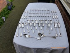 54 PIECE VINTAGE SILVER PLATE