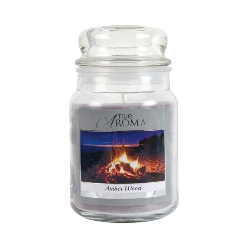 Amber wood large mason jar - jar,