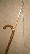 Antique Hazel 16.2hh Horse Measuring Walking Stick - Sterling Silver By G&J Zair