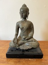 Sitting Buddha on a Plinth - Statue
