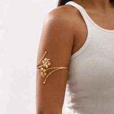 Womens Metal Flower Upper Arm