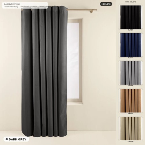 Blackout door curtain - blackout, heavy