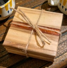 Handcrafted wood and resin