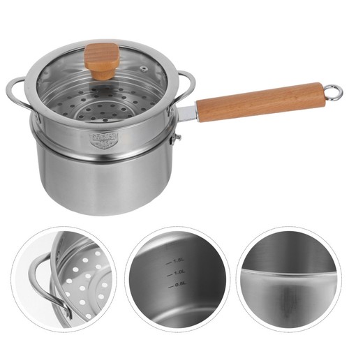 Small stainless steel soup pot - stainless,