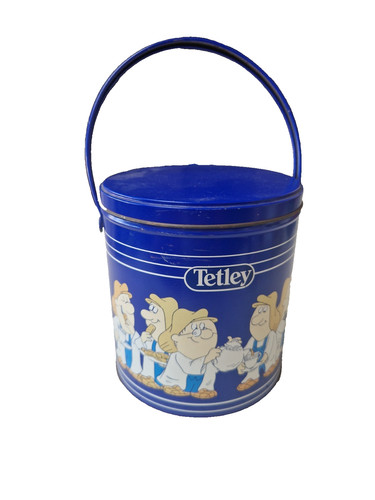 Tetley 1988 metal biscuit - metal,