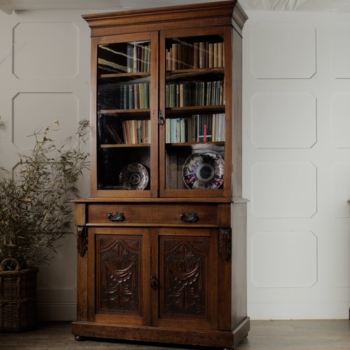 Mid victorian mahogany glazed - mid-victorian,
