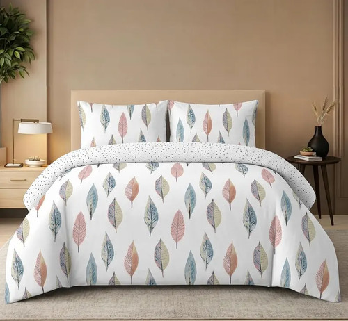Scandi leaf duvet cover - leaf, set