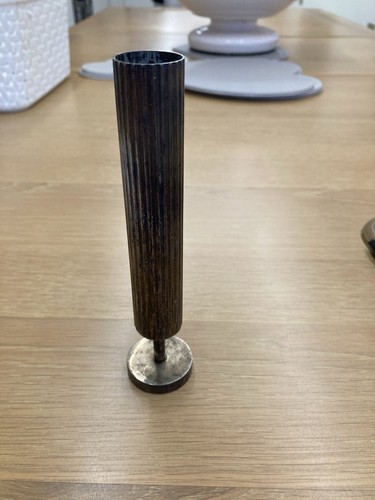 Vintage silver plated bud vase - silver,