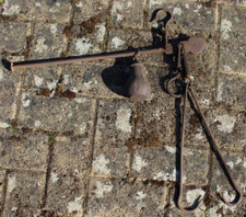 Antique Wrought Iron sliding Steelyard Butchers scales With Hook 20x 16"