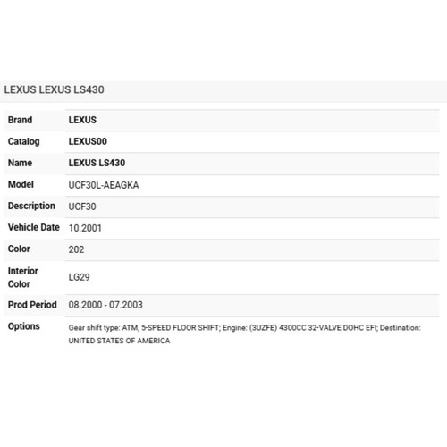 2002 lexus ls430 - ls430, engine