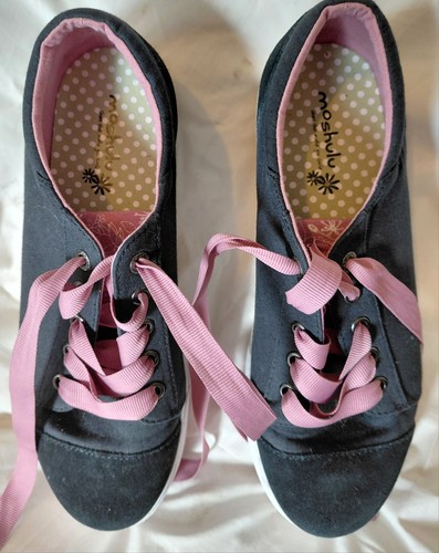 Women moshulu black trainers - black,