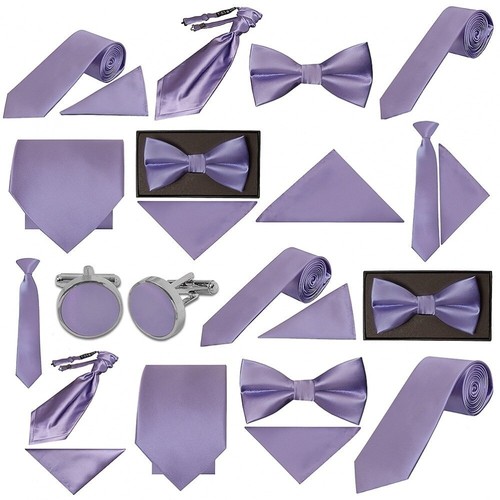Lavender satin wedding - wedding, cravat