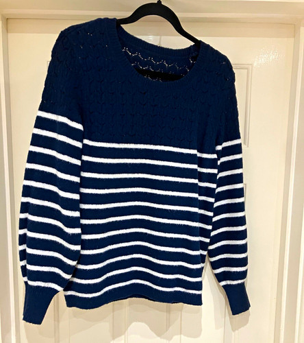Women navy white striped - women's, &