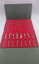 Vintage Medieval Metal Chess