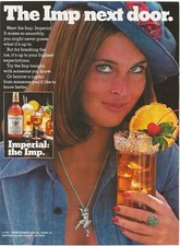 Vintage Print Ad Imperial American Whisky - The Imp Next Door - July 1975 11"x8"
