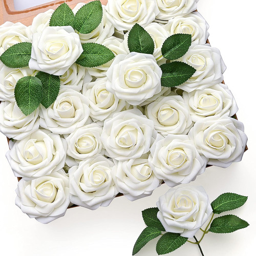 50pcs real touch white - 50pcs, rose