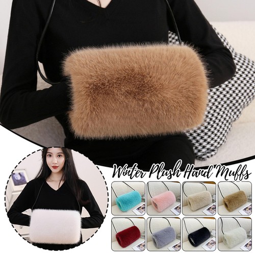 Faux furs hand muff - hand,