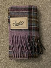 Barbour Ladies Country Check Scarf - Wool New With Tags 