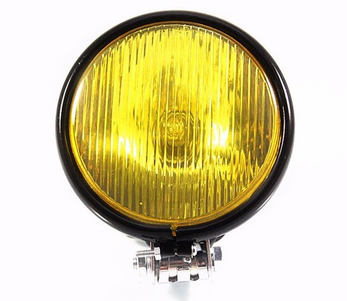 Black retro headlight - 5",