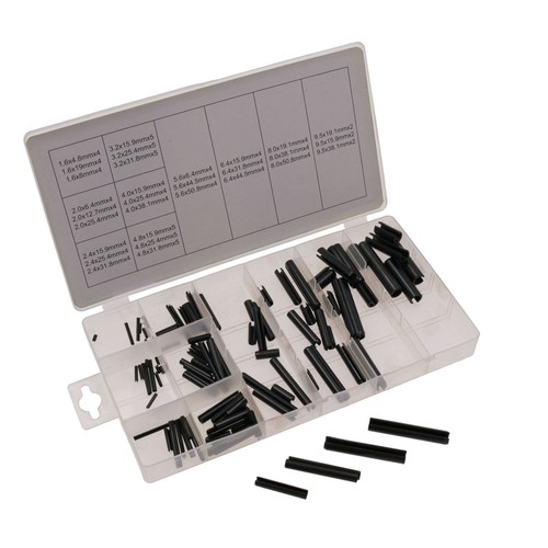 Roll pin assortment set - roll, pins