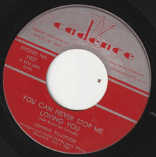 JOHNNY TILLOTSON     YOU CAN NEVER STOP ME LOVING YOU       NICE COPY