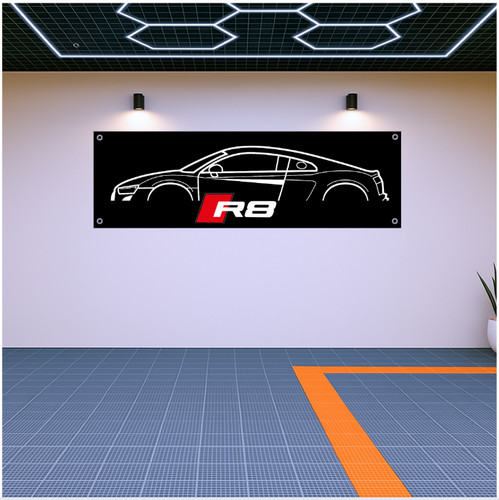 Audi flag banner - r8,
