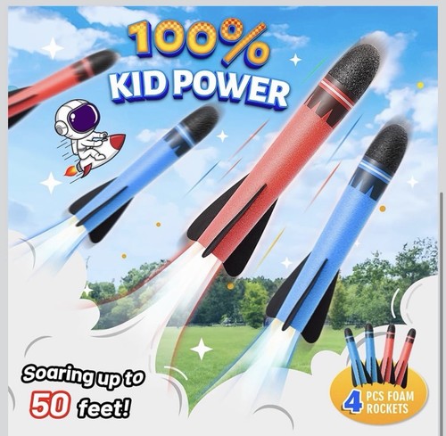 Outdoor 4pcs foam rockets - 4pcs, toy