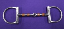 4.5" Coronet D-Ring Snaffle Horse Bit With Copper Rollers