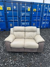 Grey 2 Seater Leather Electric