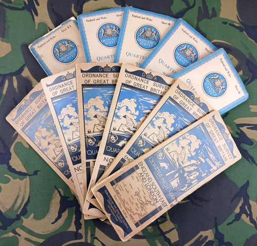 Vintage ordnance survey - x,