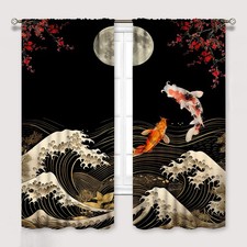Koi Fish Curtains for Bedroom