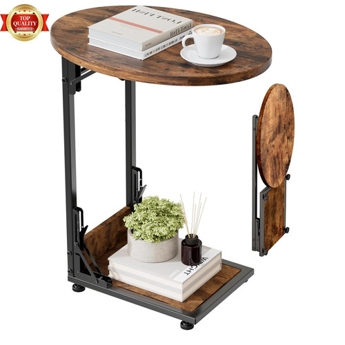 Folding side table - folding, end