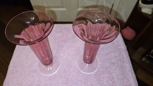 Pair vintage cranberry - of,