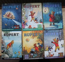 SIX VINTAGE RUPERT ANNUALS: 1960, 1962, 1966, 1967, 1968, & 1969