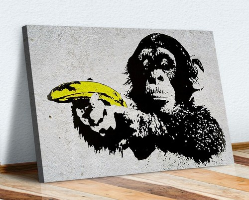 Banksy canvas street - banksy, art