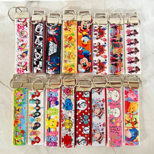 Handmade Ribbon & Webbing Keyring Key Fob Strap Cartoon, Film & TV Characters